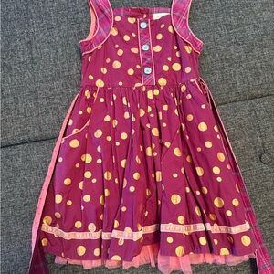 Matilda Jane Polka dot golden and burgundy dress size 6